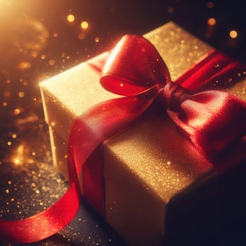 Beautiful packaging for the holiday. Generative AI. High quality photo