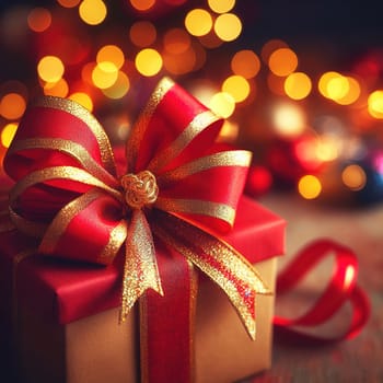 Beautiful packaging for the holiday. Generative AI. High quality photo