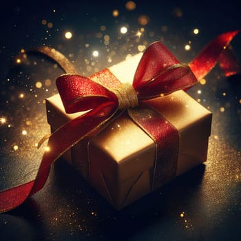 Beautiful packaging for the holiday. Generative AI. High quality photo