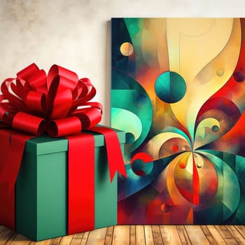 Beautiful packaging for the holiday. Generative AI. High quality photo