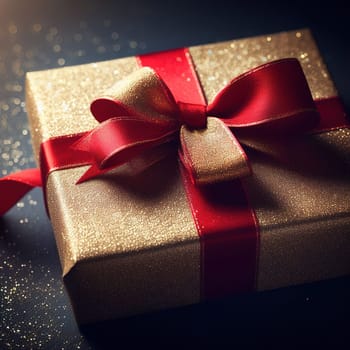 Beautiful packaging for the holiday. Generative AI. High quality photo