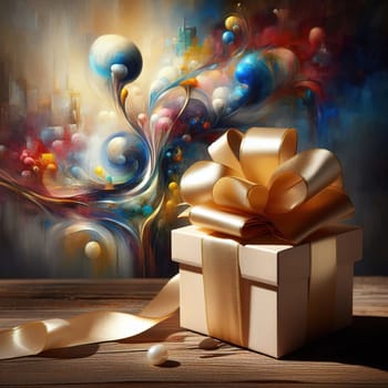Beautiful packaging for the holiday. Generative AI. High quality photo