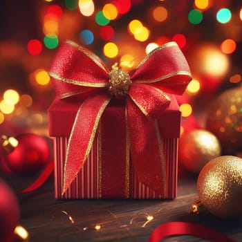 Beautiful packaging for the holiday. Generative AI. High quality photo