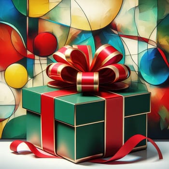 Beautiful packaging for the holiday. Generative AI. High quality photo