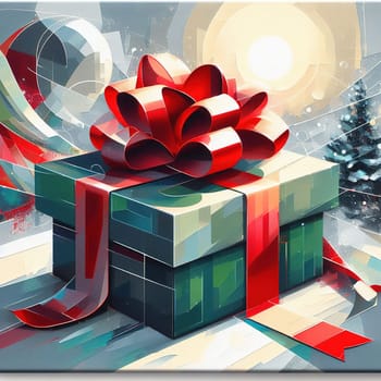 Beautiful packaging for the holiday. Generative AI. High quality photo
