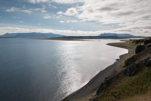coast of the vatnsness peninsula in Iceland