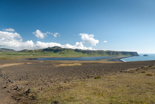 stretch of coast and sea to Vik in iceland
