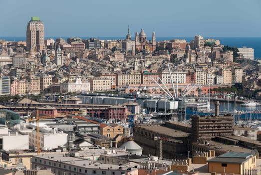 view of the historical city of Genoa