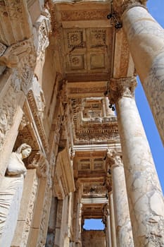 The famous Library of Celsus in Ephesus