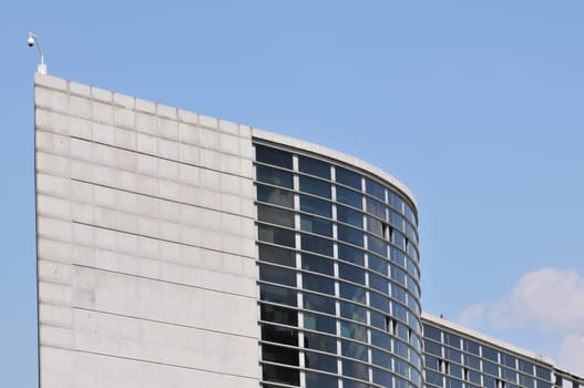 Modern wing of the building of Parliament in Madrid.