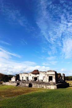 ruins of frescoes in december, tulum, mexico