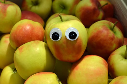 Apple with eyes