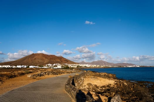 Views,wide views,with bench by the sea,Lanzarote