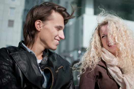Happy young couple together