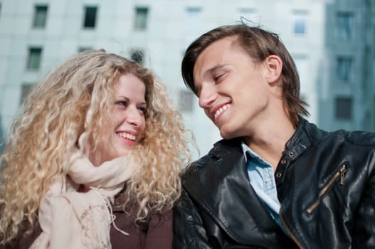 Happy young couple together