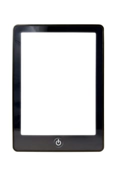 Touch screen tablet computer with blank screen Isolated on white