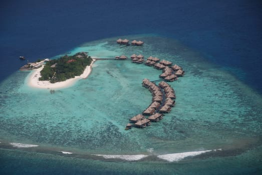 Maldives Aerial View Island