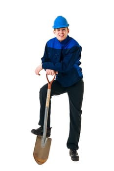 Manual worker isolated on white background