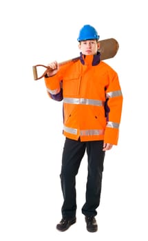 Manual worker isolated on white background
