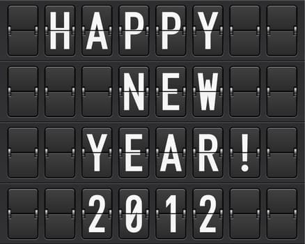 Scoreboard Happy New Year. Illustration of the designer