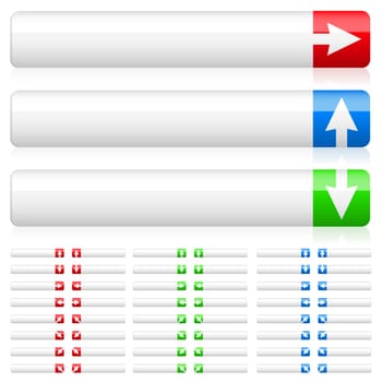 Shapes, button. Illustration on white background for Web-page.
