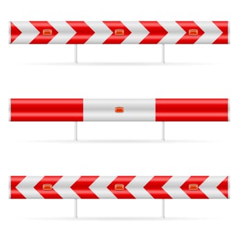 Construction barricade - road block. Illustration on white background