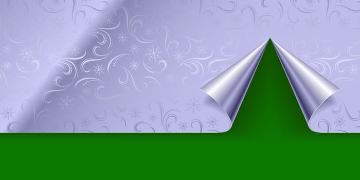 Christmas background. Silver and Green. Winter seamless pattern for design.