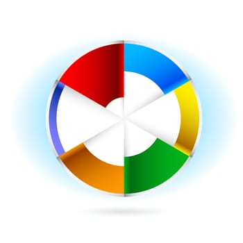 Abstract Pie chart. Illustration for design on white background