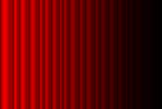 Fragment dark red stage curtain. Illustration of the designer