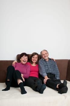 Happy family - portrait at home