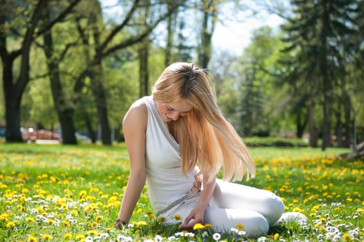 Happy smiling teen girl outdoors