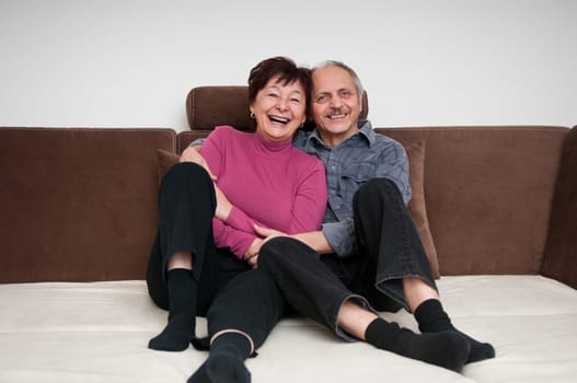 Senior couple - portrait at home