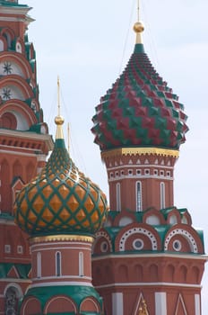 Cupolas of Pokrovsky church, Red Square, Moscow