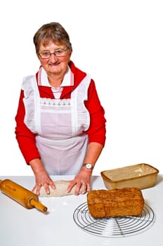Pensioner bakes wholemeal bread