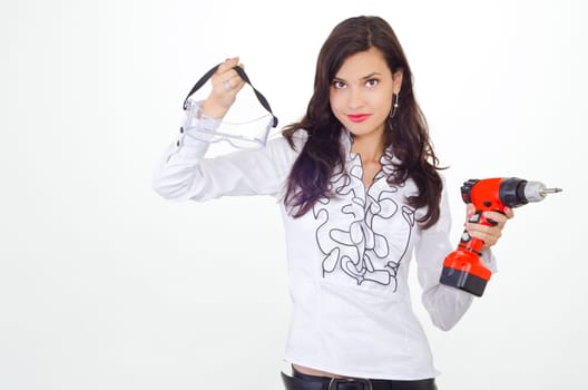 Young business woman getting attitude