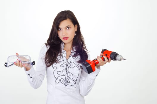 Young business woman getting attitude