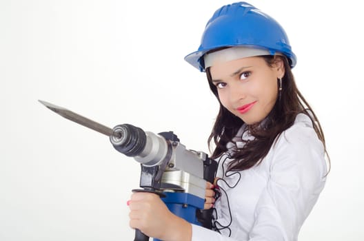 Young business woman getting attitude