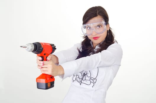 Young business woman getting attitude