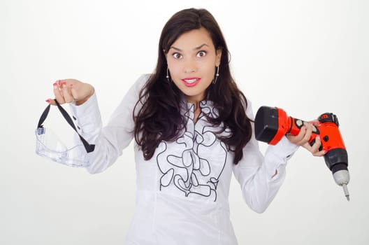 Young business woman getting attitude