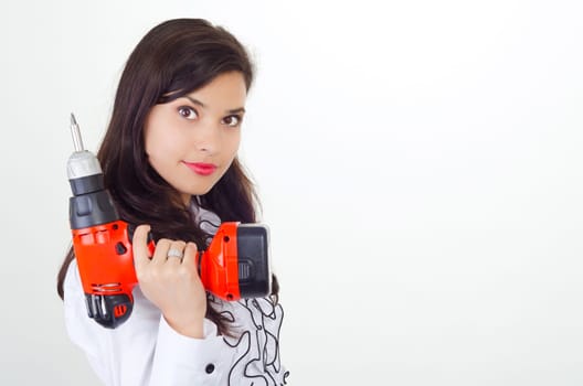 Young business woman getting attitude