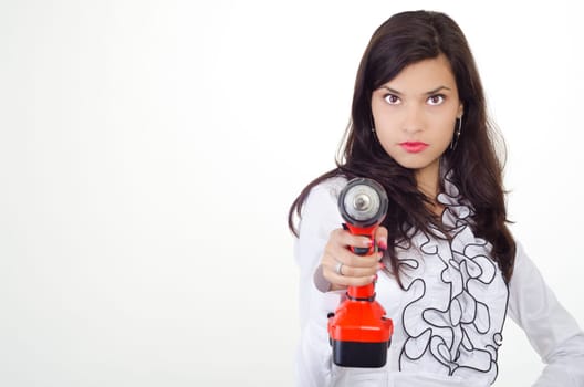 Young business woman getting attitude