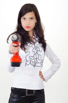 Young business woman getting attitude