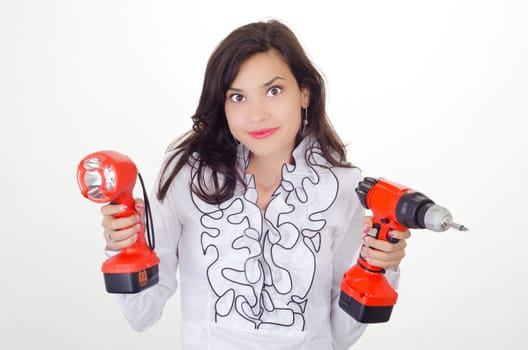 Young business woman getting attitude