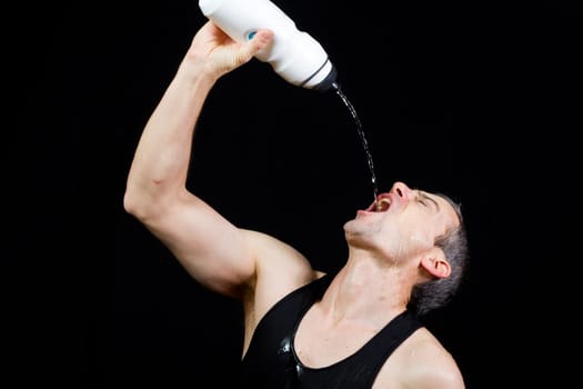 Athletes drinking