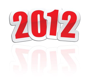 vector illustrations of new year greetings for 2012.