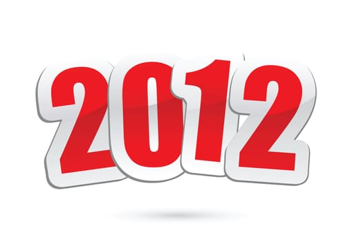 vector illustrations of new year greetings for 2012.