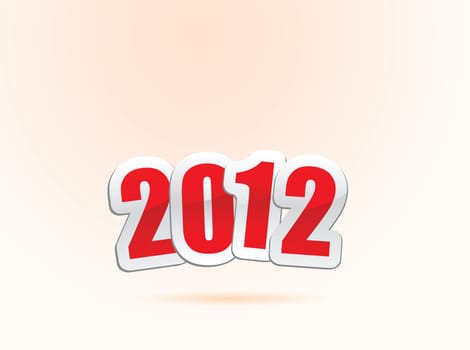 vector illustrations of new year greetings for 2012.