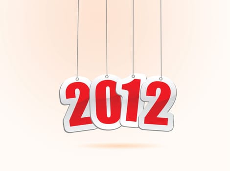 vector illustrations of new year greetings for 2012.