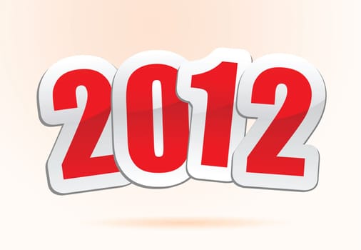 vector illustrations of new year greetings for 2012.