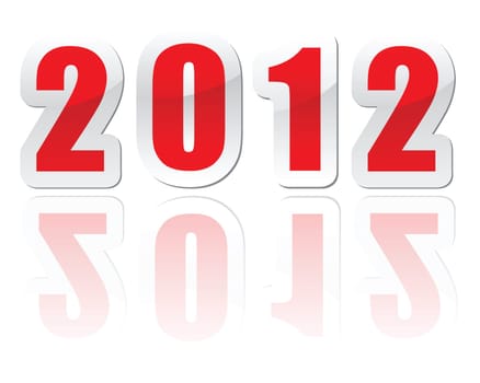 vector illustrations of new year greetings for 2012.
